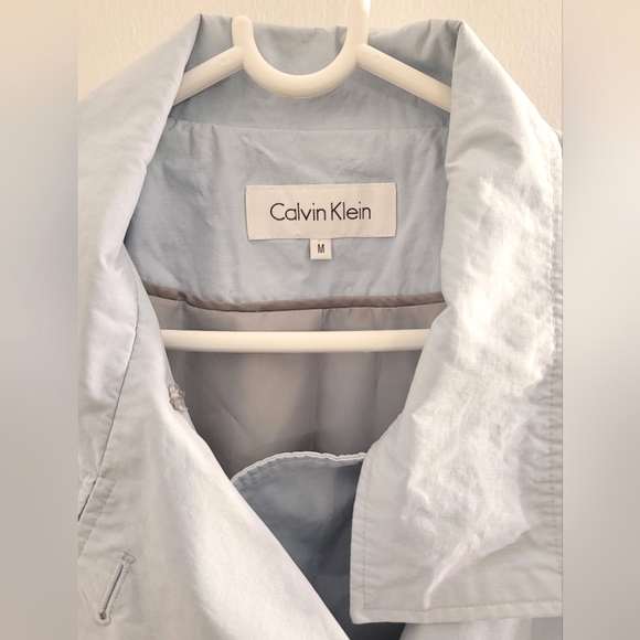 Calvin Klein| Powder Blue | Waterproof Trench Coat| Size M - Picture 7 of 10